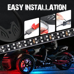 3-Wheel Motorcycle LED Flows Chasings Wheel Ring Lights for Spyder 2010-2020