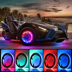 LED Flows Chasings Wheel Ring Lights for all Polaris Slingshot Models 2015-2022+