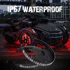 3-Wheel Motorcycle LED Flows Chasings Wheel Ring Lights for Spyder 2010-2020