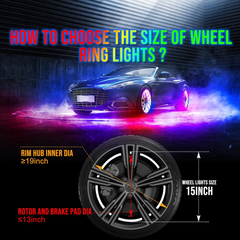 Beatto Chasing Color With Pure White Double Row Wheel Ring Lights For ATV/UTV/SXS/Jeep/Truck/Car