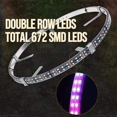 Beatto 14"-18" Double-Rows Adjustable Wheel Ring Lights for JEEP/Truck/Car