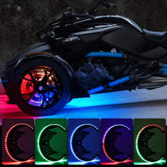 3-Wheel Motorcycle LED Flows Chasings Wheel Ring Lights for Spyder 2010-2020