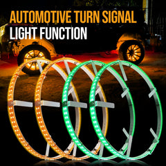 Beatto 14"-18" Double-Rows Adjustable Wheel Ring Lights for JEEP/Truck/Car