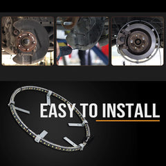 Beatto Pure White Double Row Wheel Lights for ATV/UTV/SXS/Jeep/Truck/Car